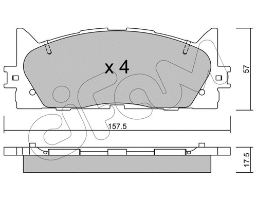 Brake Pad Set, disc brake (822-882-0)