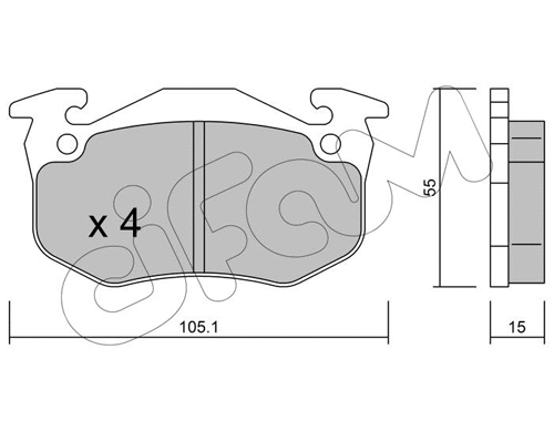 Brake Pad Set, disc brake (822-036-5)