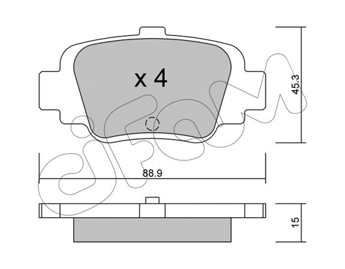 Brake Pad Set, disc brake (822-742-0)