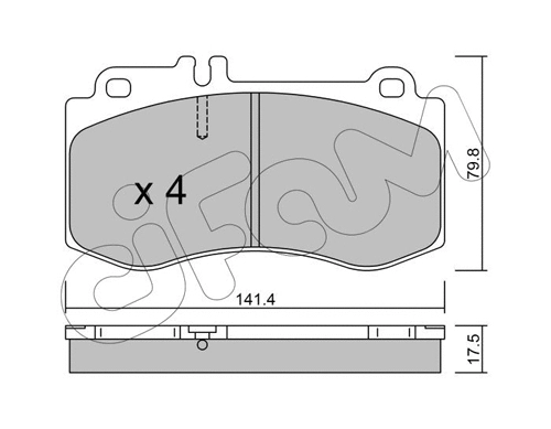 Brake Pad Set, disc brake (822-827-0)