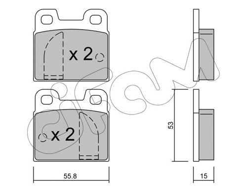 Brake Pad Set, disc brake (822-009-0)