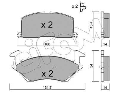 Brake Pad Set, disc brake (822-422-0)