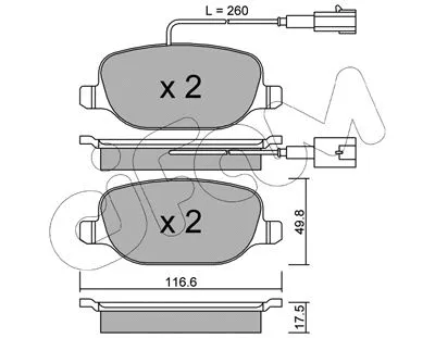 Brake Pad Set, disc brake (822-704-2)