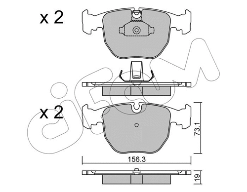 Brake Pad Set, disc brake (822-559-0)