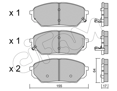 Brake Pad Set, disc brake (822-999-0)