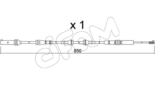 Warning Contact, brake pad wear (SU.366)