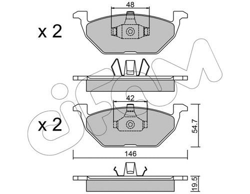 Brake Pad Set, disc brake (822-211-1)