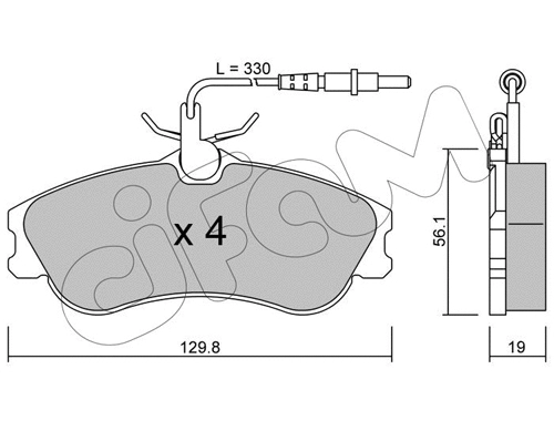 Brake Pad Set, disc brake (822-217-0)