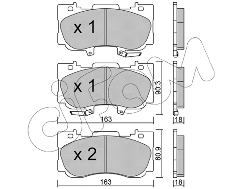 Brake Pad Set, disc brake (822-1183-0)