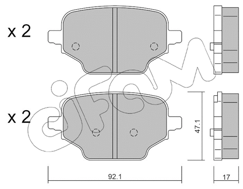Brake Pad Set, disc brake (822-1245-0)
