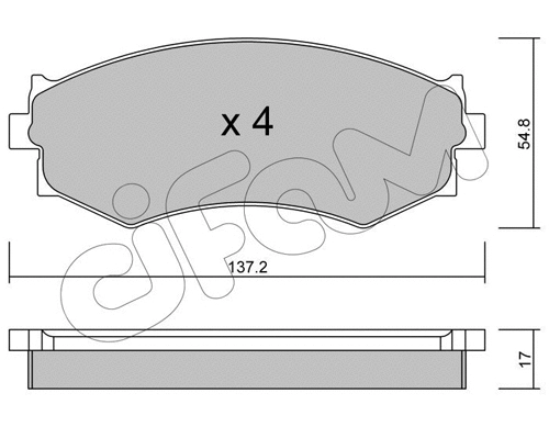 Brake Pad Set, disc brake (822-190-0)