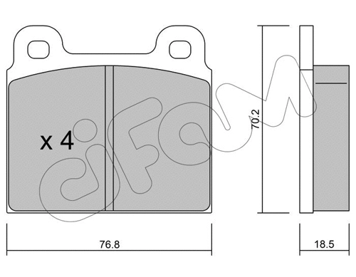 Brake Pad Set, disc brake (822-078-0)