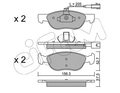 Brake Pad Set, disc brake (822-082-1)