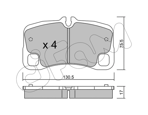 Brake Pad Set, disc brake (822-1005-0)