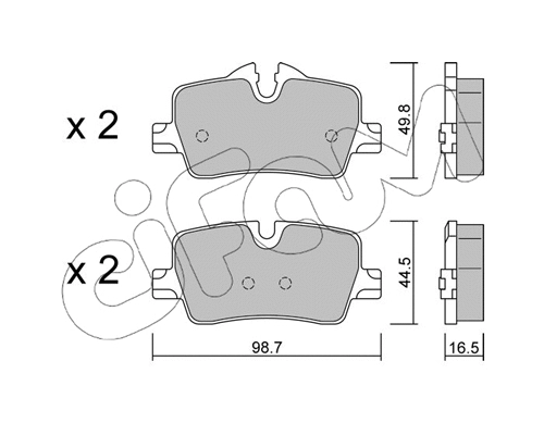 Brake Pad Set, disc brake (822-1264-0)