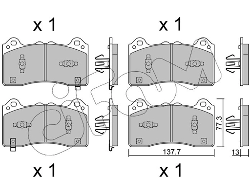 Brake Pad Set, disc brake (822-1220-1)
