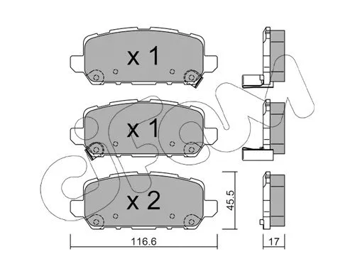 Brake Pad Set, disc brake (822-1084-0)