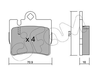 Brake Pad Set, disc brake (822-597-0)