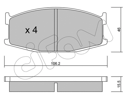 Brake Pad Set, disc brake (822-468-0)
