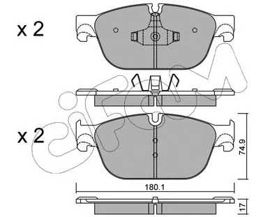 Brake Pad Set, disc brake (822-854-0)
