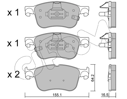 Brake Pad Set, disc brake (822-1205-0)