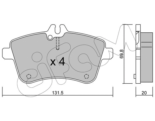 Brake Pad Set, disc brake (822-647-0)