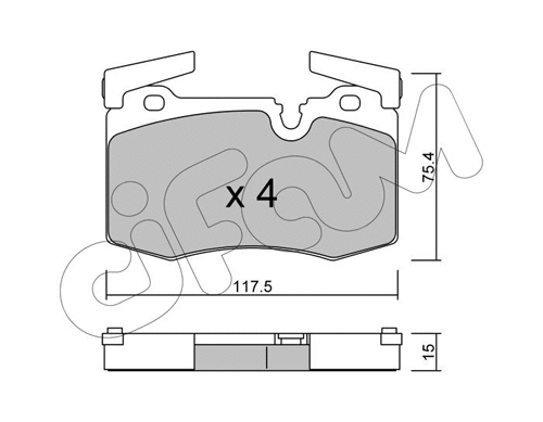Brake Pad Set, disc brake (822-829-0)