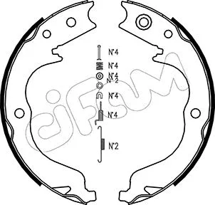 Brake Shoe Set, parking brake (153-268K)