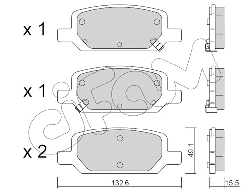 Brake Pad Set, disc brake (822-1278-0)
