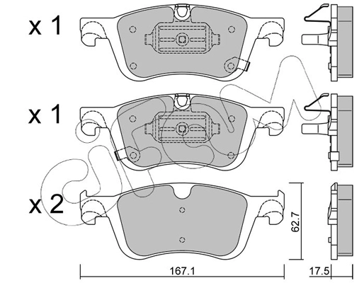 Brake Pad Set, disc brake (822-1365-0)