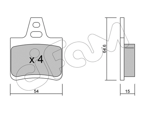 Brake Pad Set, disc brake (822-285-0)