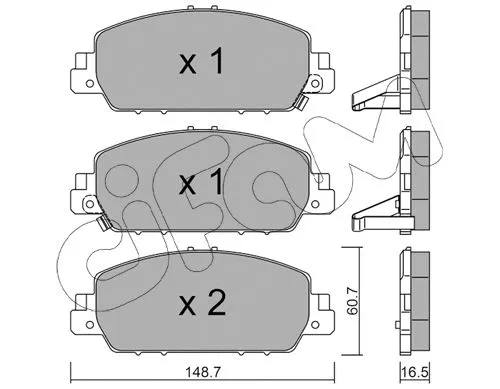 Brake Pad Set, disc brake (822-1083-0)