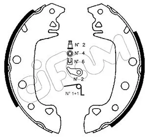 Brake Shoe Set (153-340K)
