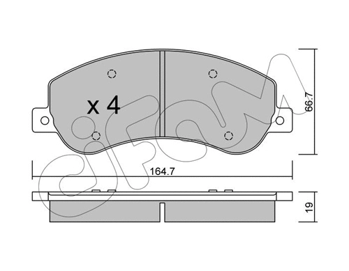 Brake Pad Set, disc brake (822-680-1)