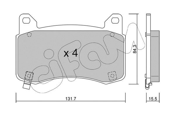 Brake Pad Set, disc brake (822-1333-0)