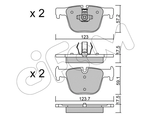 Brake Pad Set, disc brake (822-963-0)