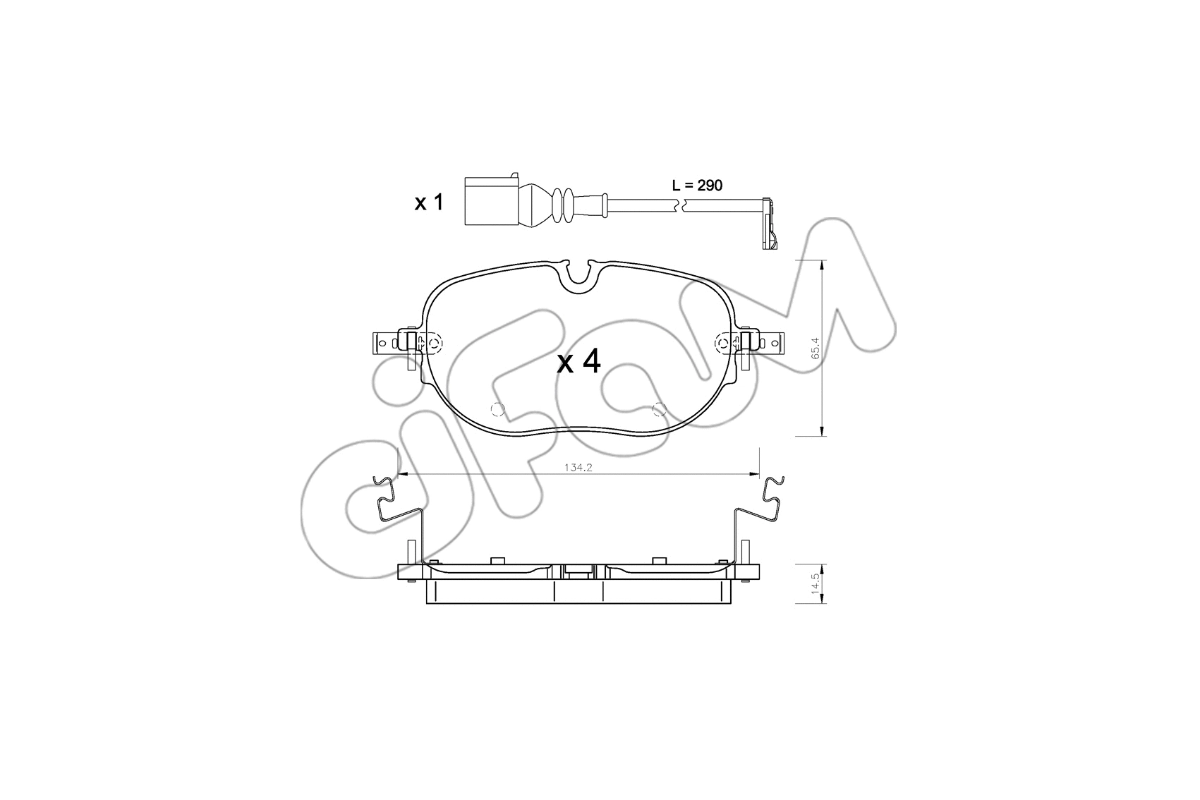 Brake Pad Set, disc brake (822-1318-0)