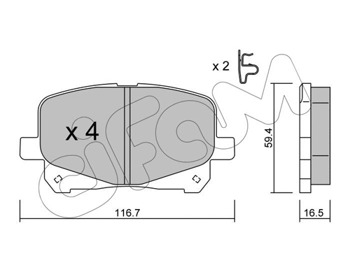 Brake Pad Set, disc brake (822-443-0)