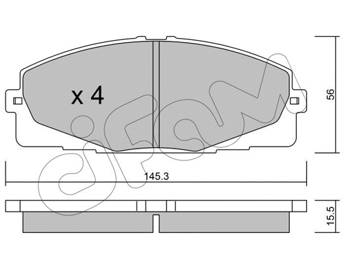 Brake Pad Set, disc brake (822-883-0)