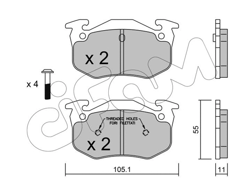 Brake Pad Set, disc brake (822-038-1)