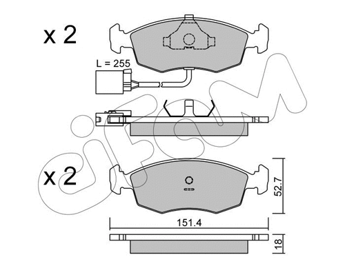 Brake Pad Set, disc brake (822-094-1)