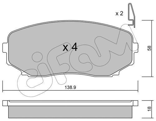 Brake Pad Set, disc brake (822-872-0)