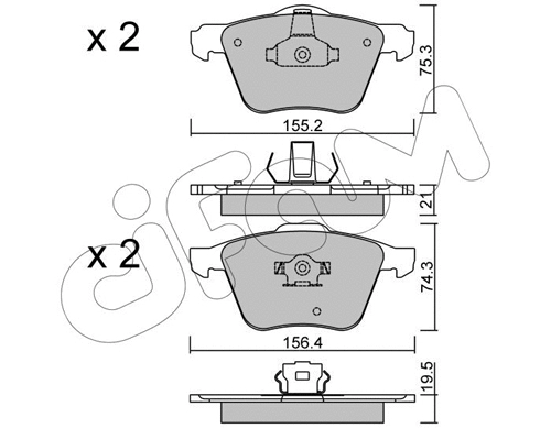Brake Pad Set, disc brake (822-599-0)