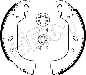 Brake Shoe Set (153-074)