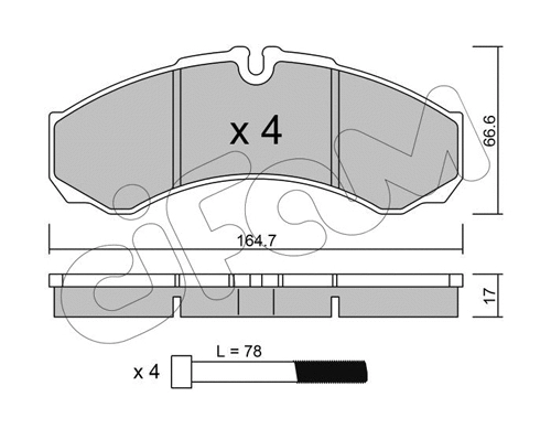 Brake Pad Set, disc brake (822-212-3)