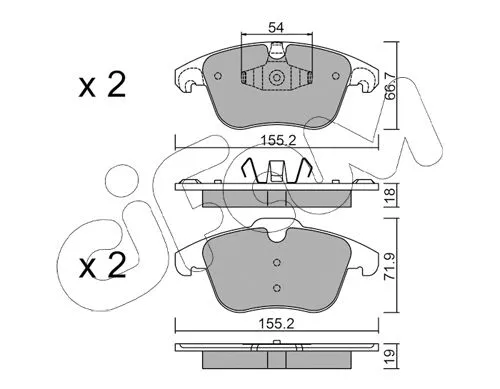 Brake Pad Set, disc brake (822-675-7)