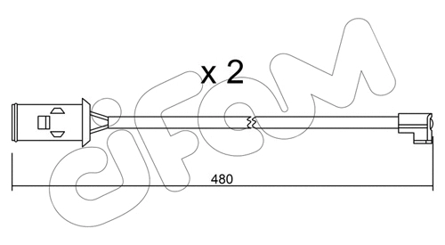 Warning Contact, brake pad wear (SU.101K)