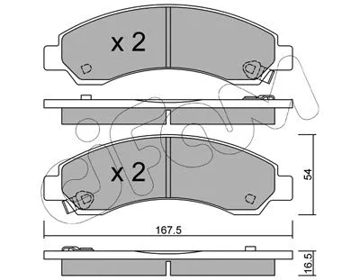 Brake Pad Set, disc brake (822-888-0)