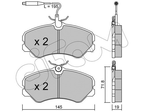 Brake Pad Set, disc brake (822-058-1)