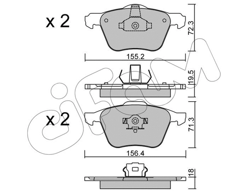Brake Pad Set, disc brake (822-833-0)